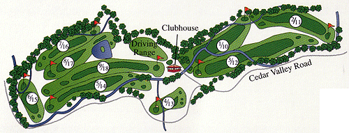 Map of Cedar Bend Golf Course
